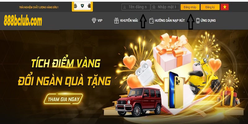 Hướng dẫn đăng nhập 888b